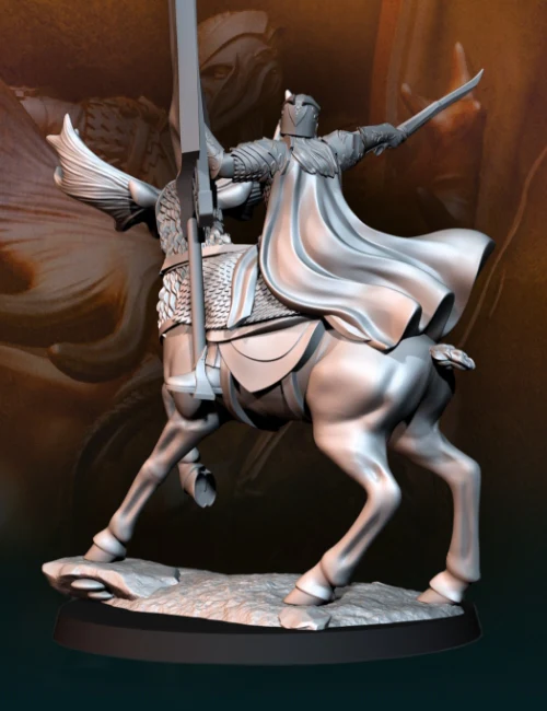 Armoured Wood Elf Banner on Elk - Image 3