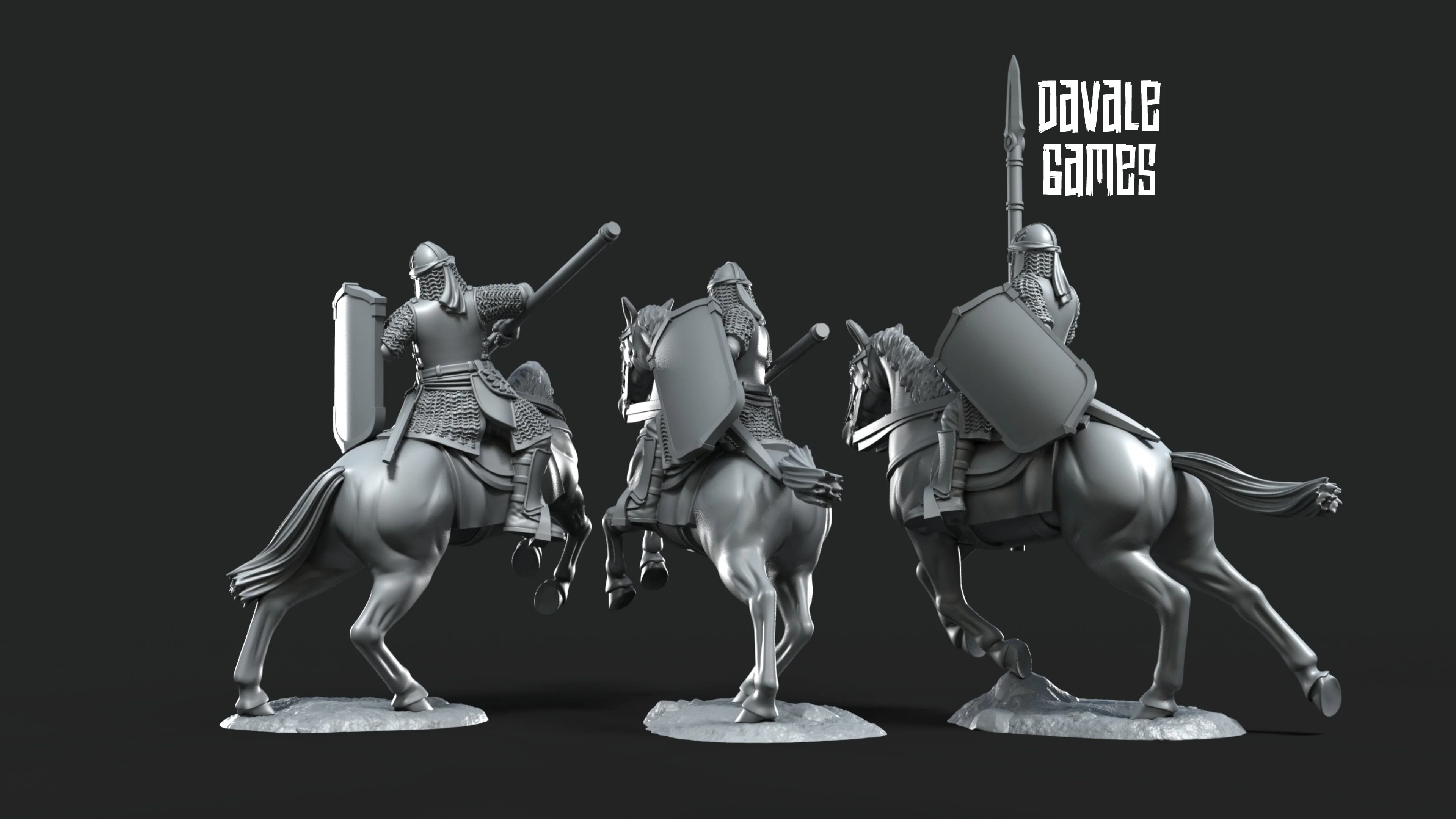 North Warrior Riders with Spear and Shield - Image 4