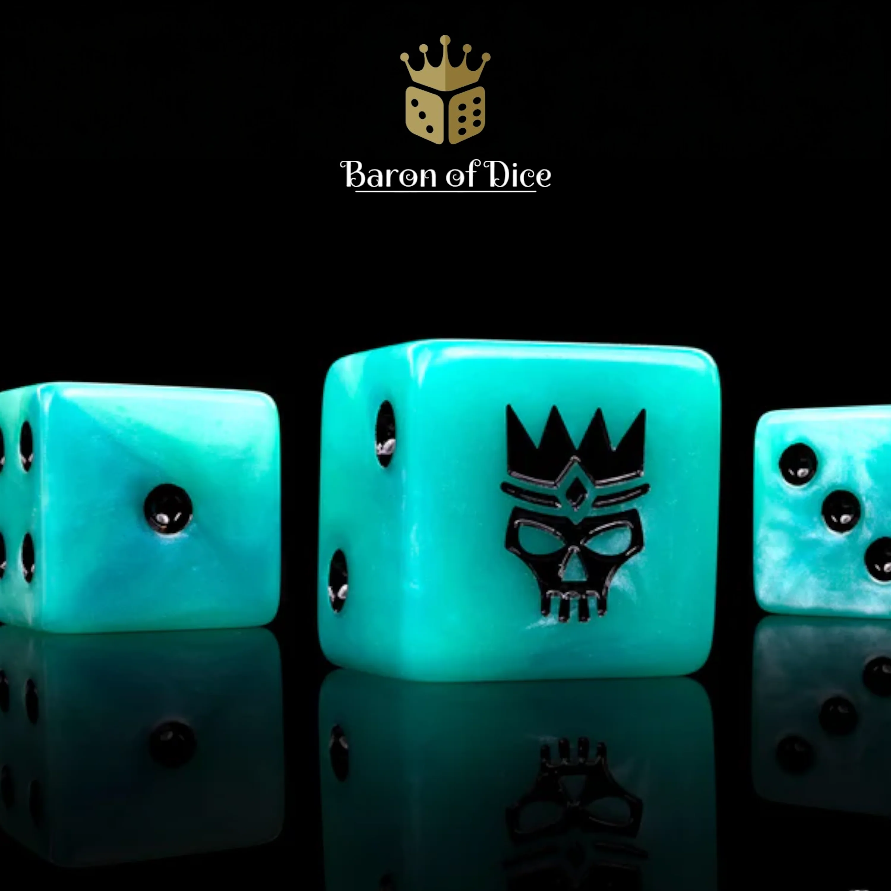Royal Ghost - 10x Square 16mm Dice - Image 2