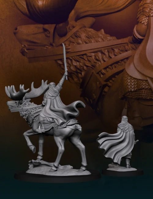Wood Elf King on Elk - Image 4